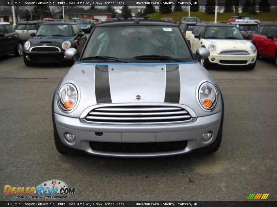 2010 Mini Cooper Convertible Pure Silver Metallic / Grey/Carbon Black Photo #8