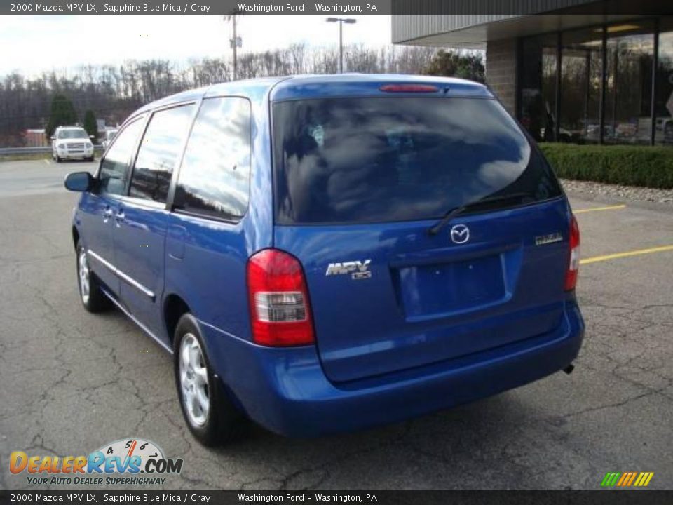 2000 Mazda MPV LX Sapphire Blue Mica / Gray Photo #2