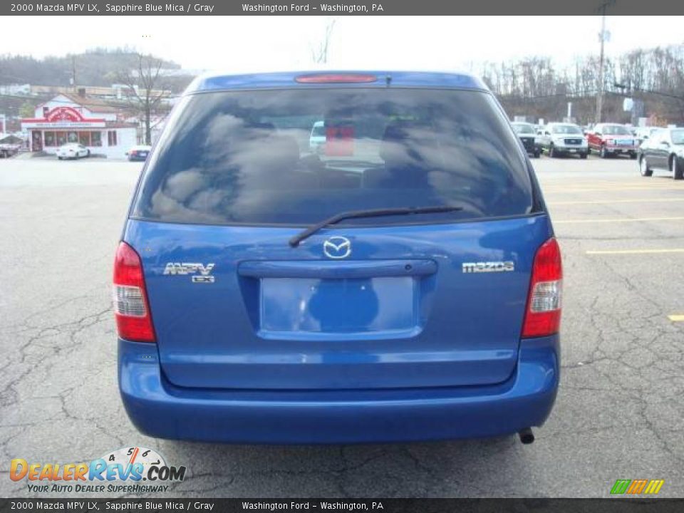 2000 Mazda MPV LX Sapphire Blue Mica / Gray Photo #3