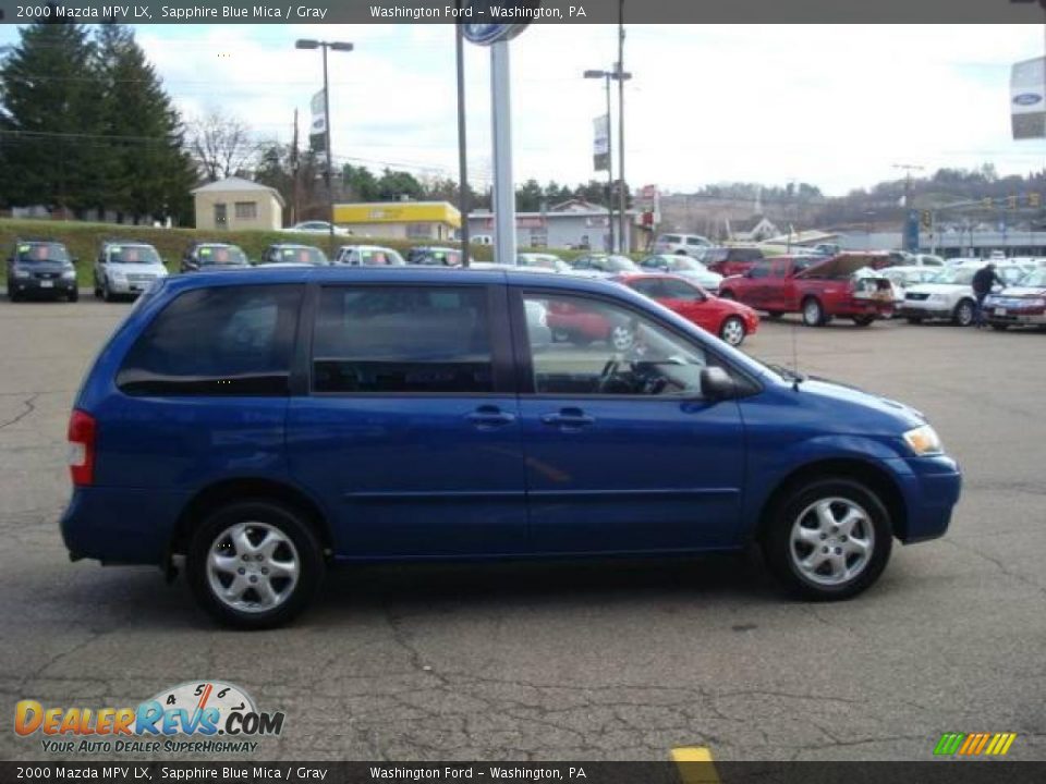 2000 Mazda MPV LX Sapphire Blue Mica / Gray Photo #5