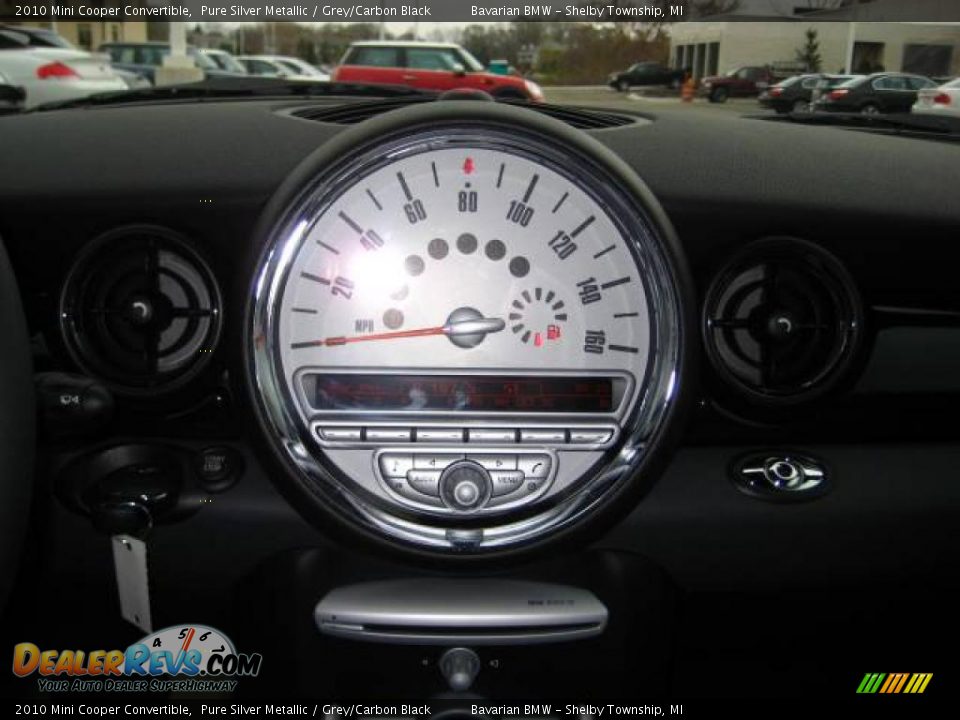 2010 Mini Cooper Convertible Pure Silver Metallic / Grey/Carbon Black Photo #13