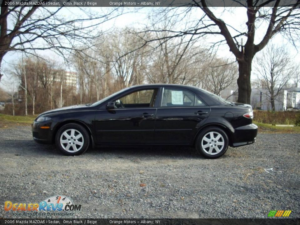 2006 Mazda MAZDA6 i Sedan Onyx Black / Beige Photo #2