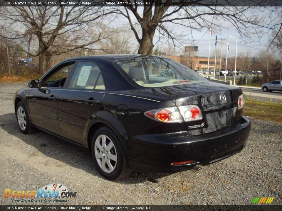 2006 Mazda MAZDA6 i Sedan Onyx Black / Beige Photo #3