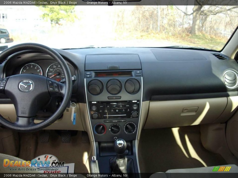 2006 Mazda MAZDA6 i Sedan Onyx Black / Beige Photo #5