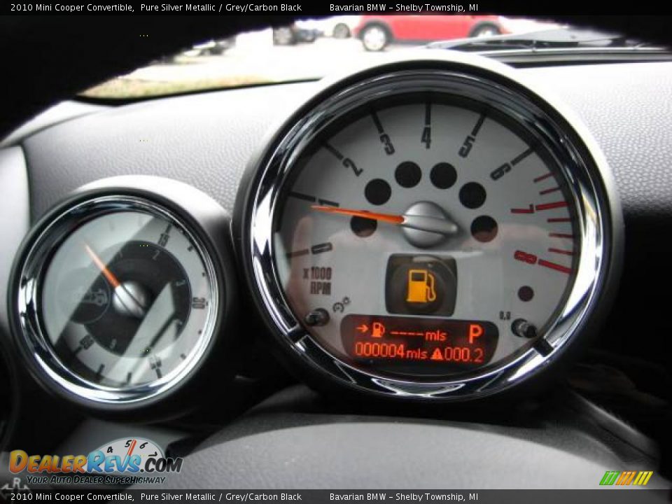 2010 Mini Cooper Convertible Pure Silver Metallic / Grey/Carbon Black Photo #17