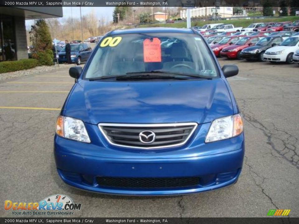 2000 Mazda MPV LX Sapphire Blue Mica / Gray Photo #10