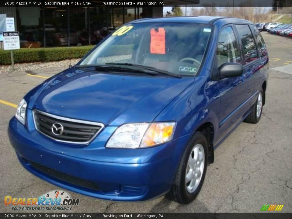 2000 Mazda MPV LX Sapphire Blue Mica / Gray Photo #11