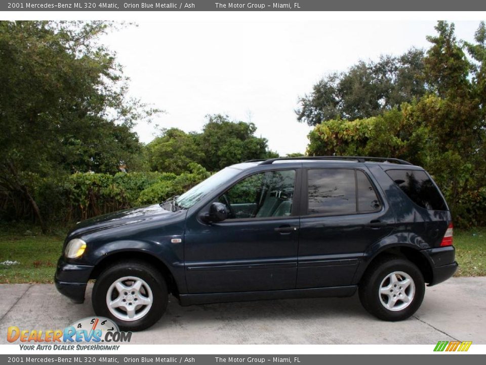 2001 Mercedes-Benz ML 320 4Matic Orion Blue Metallic / Ash Photo #3
