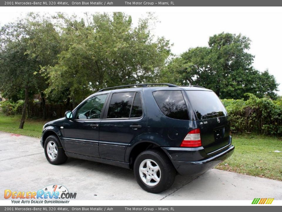 2001 Mercedes-Benz ML 320 4Matic Orion Blue Metallic / Ash Photo #6