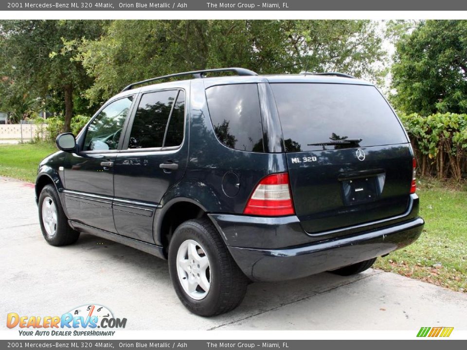 2001 Mercedes-Benz ML 320 4Matic Orion Blue Metallic / Ash Photo #7
