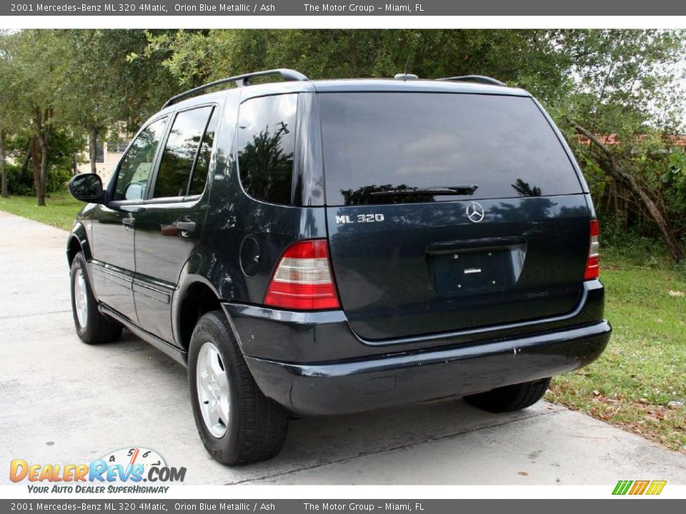 2001 Mercedes-Benz ML 320 4Matic Orion Blue Metallic / Ash Photo #8