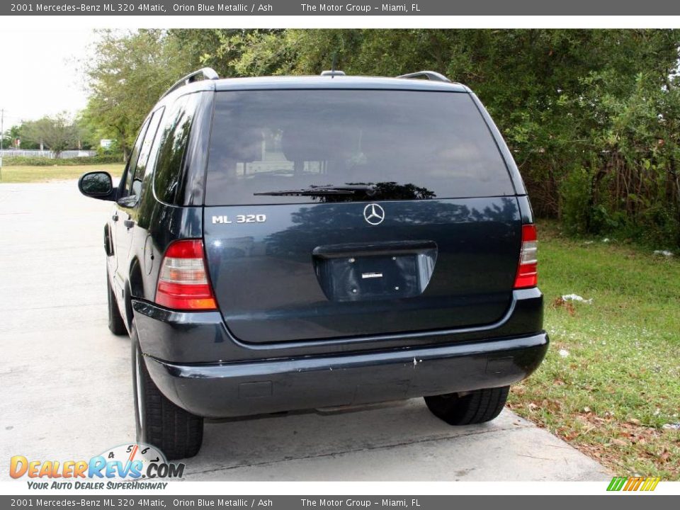 2001 Mercedes-Benz ML 320 4Matic Orion Blue Metallic / Ash Photo #9