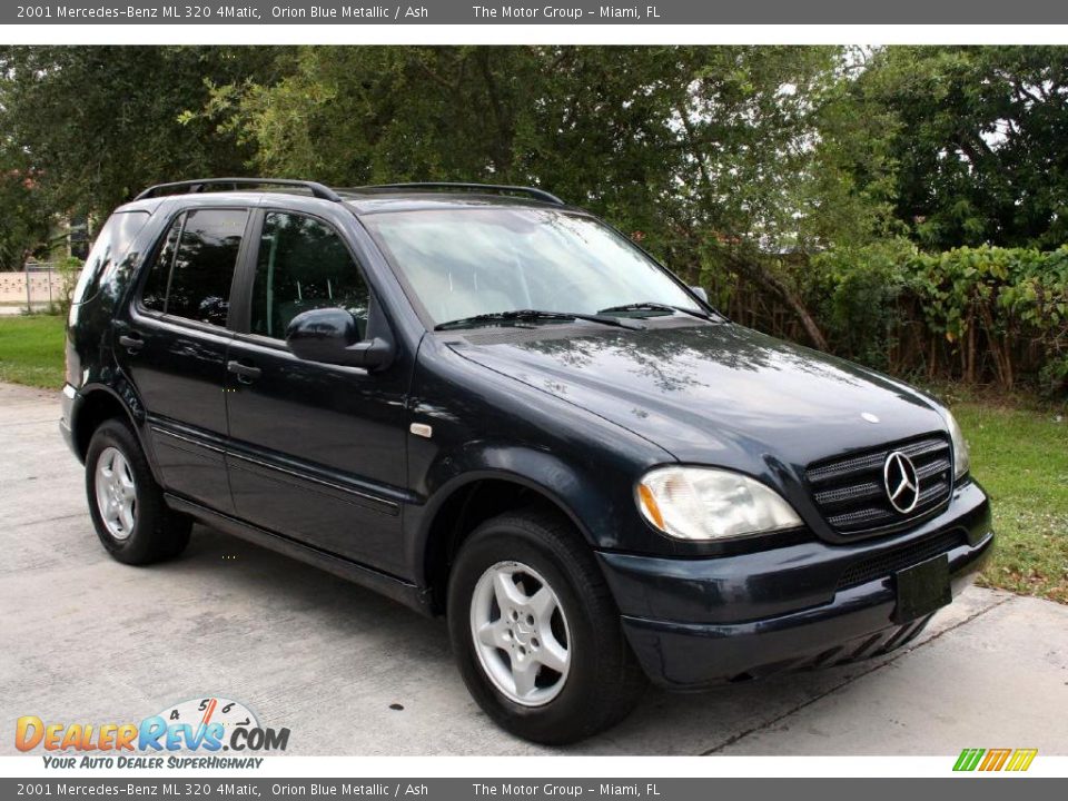 2001 Mercedes-Benz ML 320 4Matic Orion Blue Metallic / Ash Photo #18