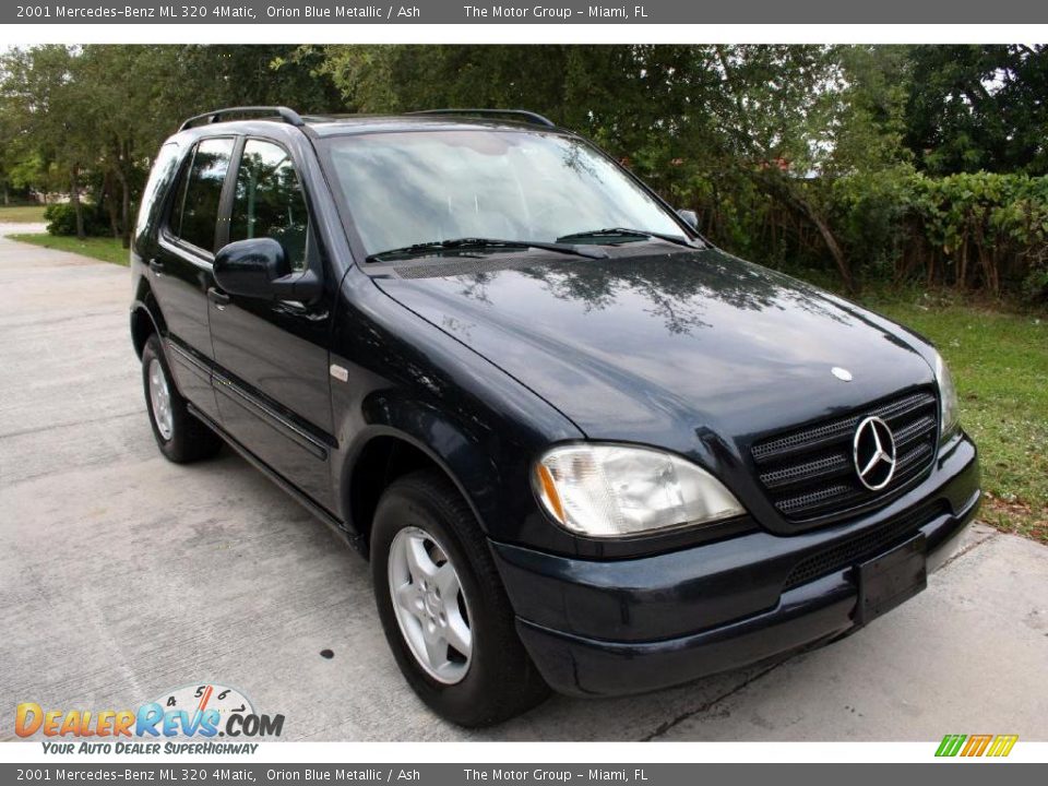 2001 Mercedes-Benz ML 320 4Matic Orion Blue Metallic / Ash Photo #21
