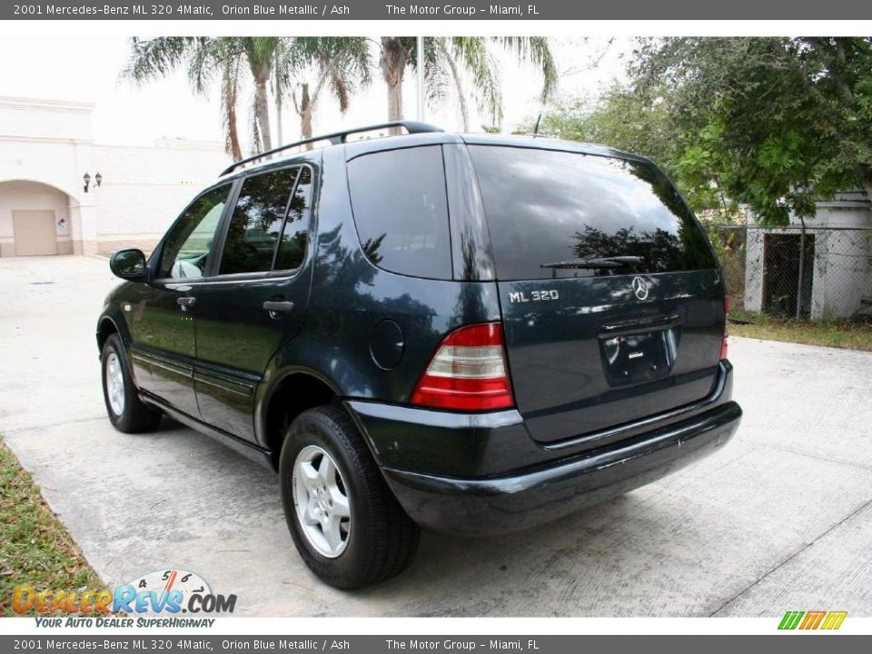 2001 Mercedes-Benz ML 320 4Matic Orion Blue Metallic / Ash Photo #23
