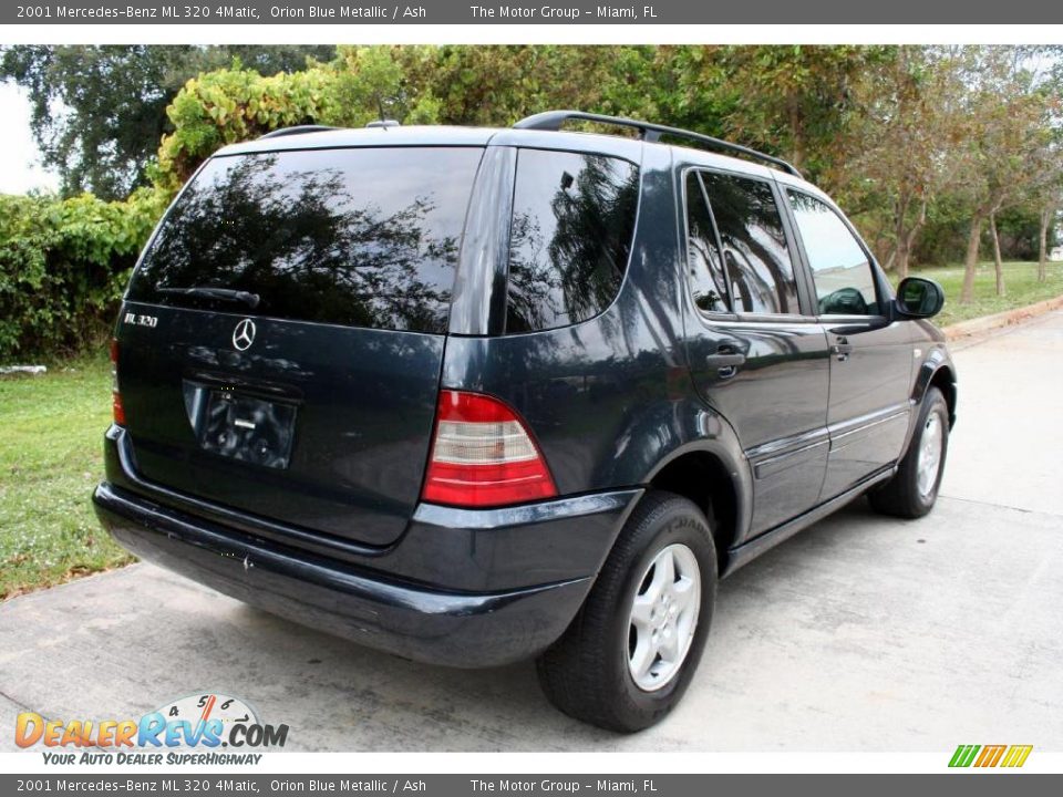2001 Mercedes-Benz ML 320 4Matic Orion Blue Metallic / Ash Photo #24