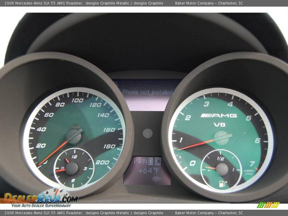 2006 Mercedes-Benz SLK 55 AMG Roadster designo Graphite Metallic / designo Graphite Photo #22