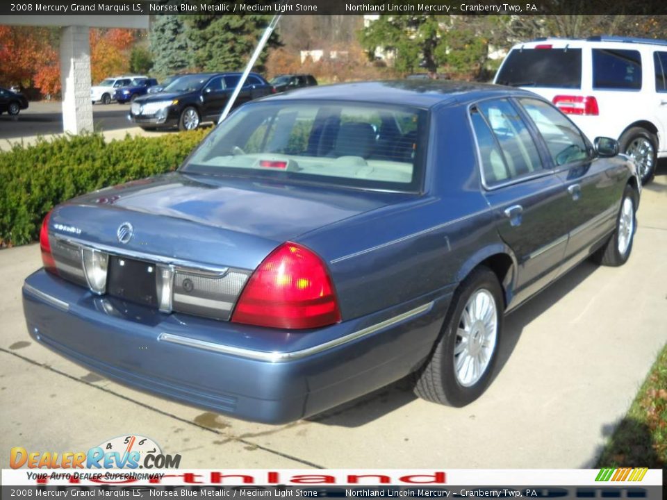 2008 Mercury Grand Marquis LS Norsea Blue Metallic / Medium Light Stone Photo #2