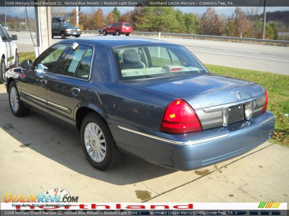 2008 Mercury Grand Marquis LS Norsea Blue Metallic / Medium Light Stone Photo #4