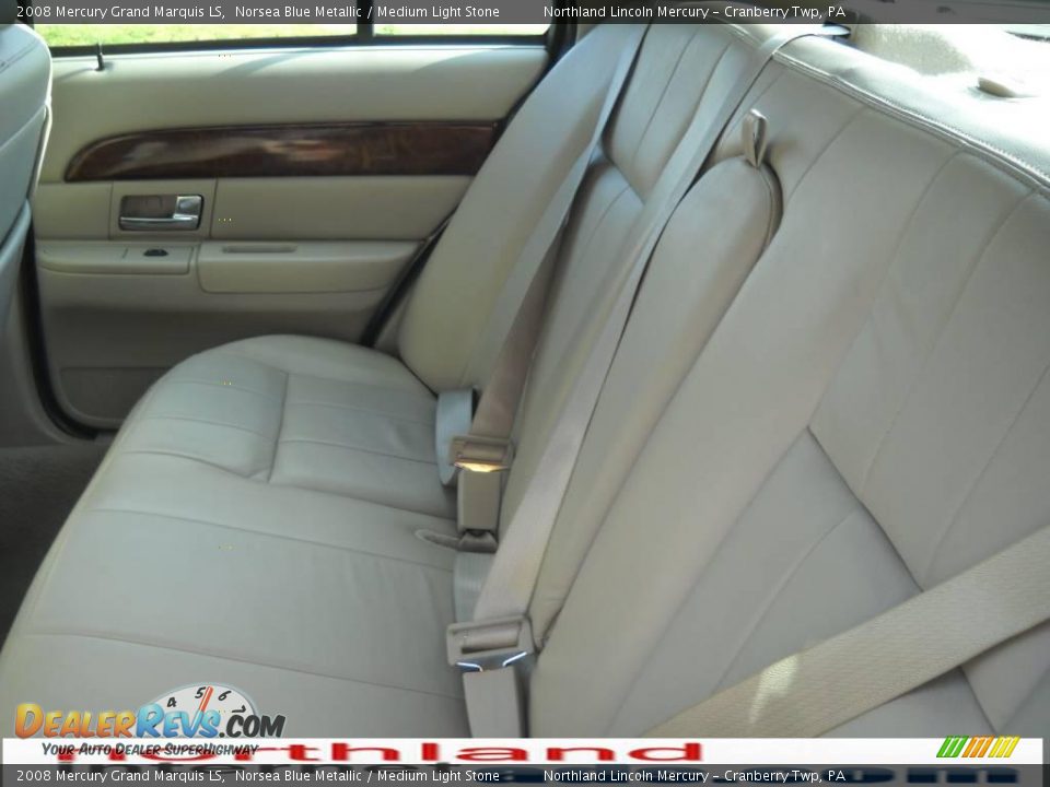2008 Mercury Grand Marquis LS Norsea Blue Metallic / Medium Light Stone Photo #12