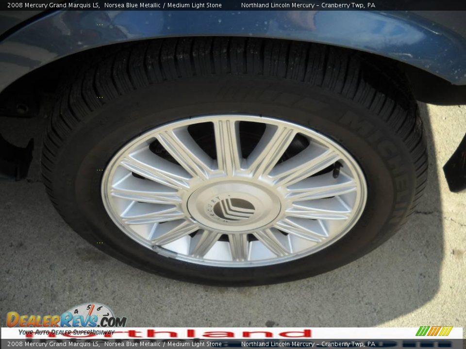 2008 Mercury Grand Marquis LS Norsea Blue Metallic / Medium Light Stone Photo #13