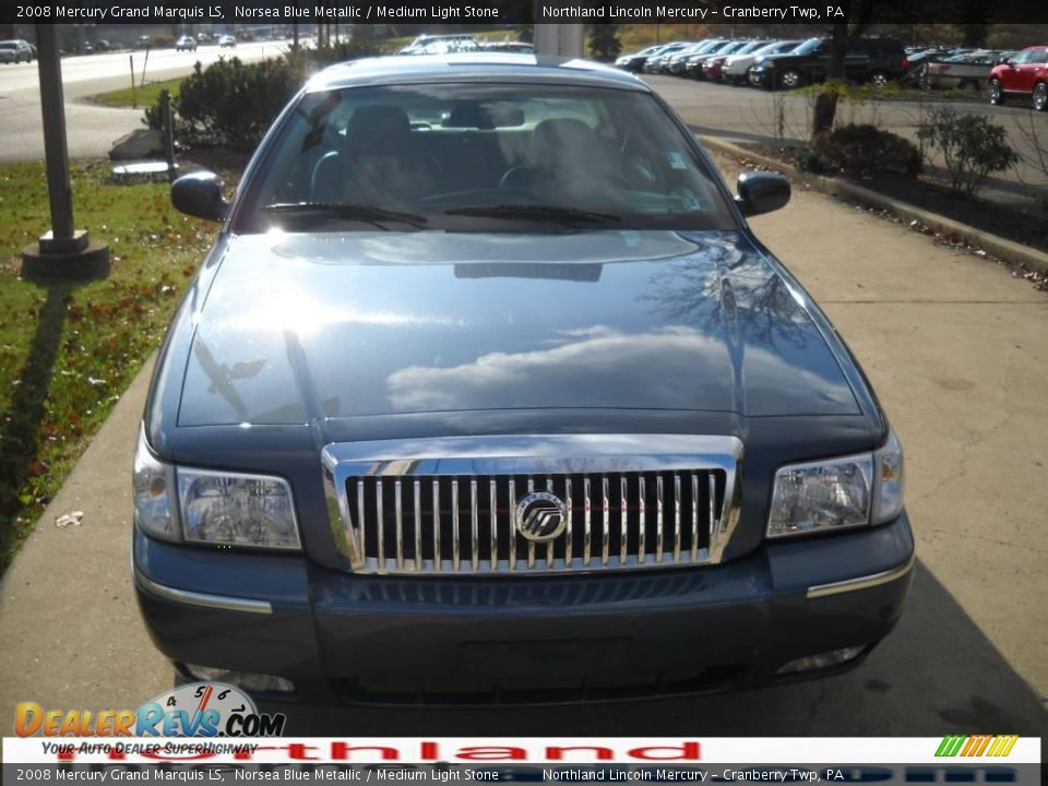 2008 Mercury Grand Marquis LS Norsea Blue Metallic / Medium Light Stone Photo #15