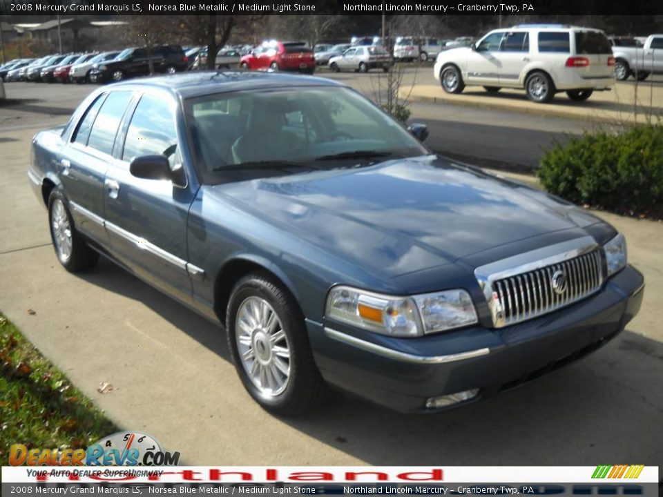 2008 Mercury Grand Marquis LS Norsea Blue Metallic / Medium Light Stone Photo #16