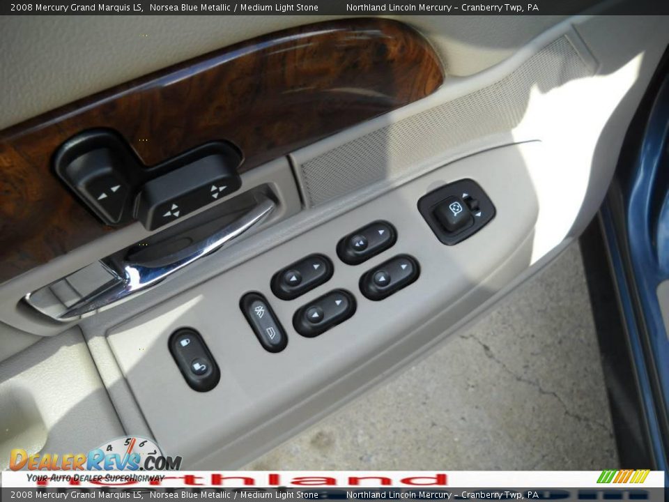 2008 Mercury Grand Marquis LS Norsea Blue Metallic / Medium Light Stone Photo #17