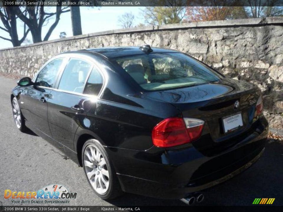 2006 BMW 3 Series 330i Sedan Jet Black / Beige Photo #4
