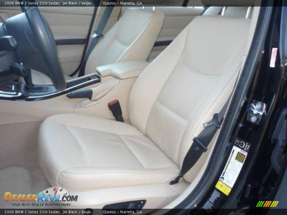 2006 BMW 3 Series 330i Sedan Jet Black / Beige Photo #5