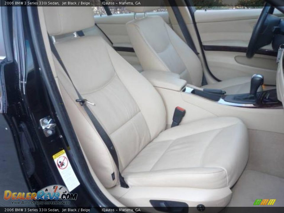 2006 BMW 3 Series 330i Sedan Jet Black / Beige Photo #7