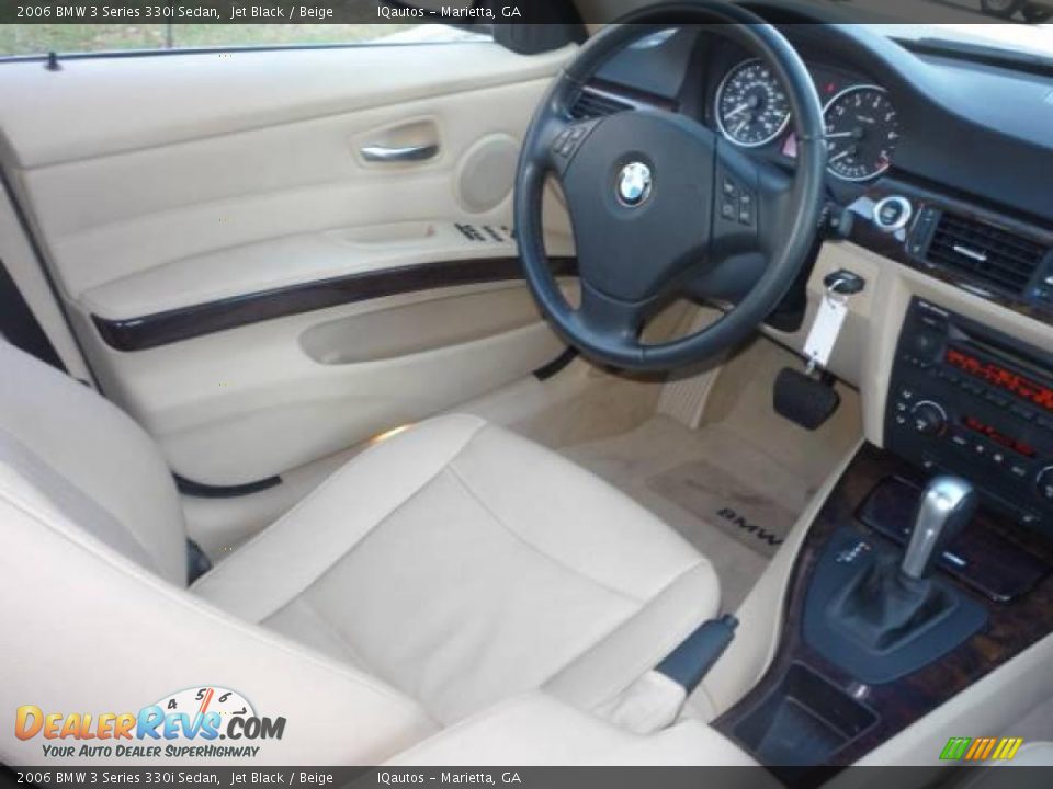 2006 BMW 3 Series 330i Sedan Jet Black / Beige Photo #8