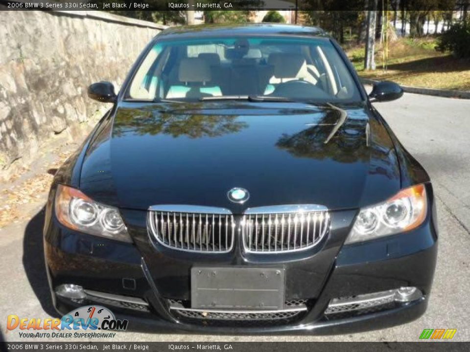 2006 BMW 3 Series 330i Sedan Jet Black / Beige Photo #9