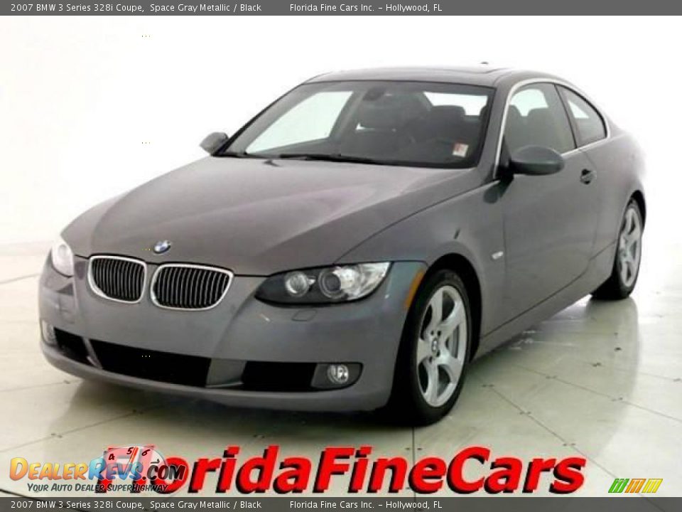 2007 BMW 3 Series 328i Coupe Space Gray Metallic / Black Photo #1