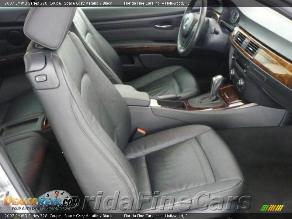 2007 BMW 3 Series 328i Coupe Space Gray Metallic / Black Photo #12