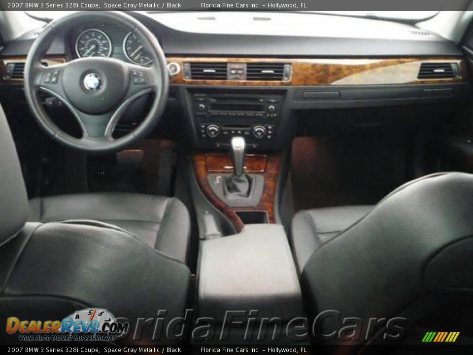 2007 BMW 3 Series 328i Coupe Space Gray Metallic / Black Photo #14