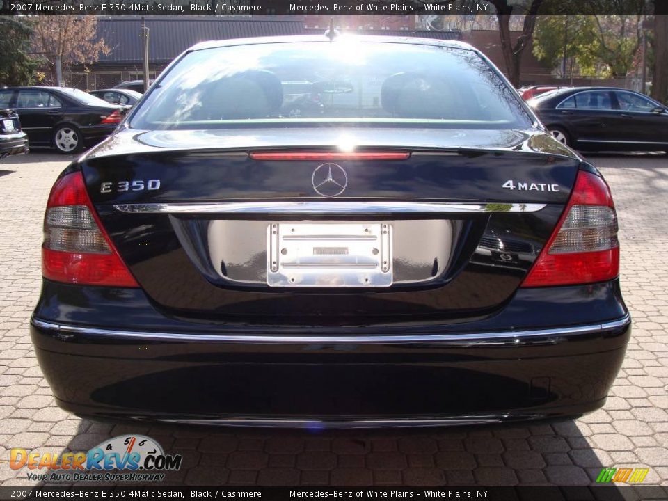 2007 Mercedes-Benz E 350 4Matic Sedan Black / Cashmere Photo #5