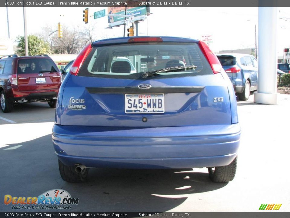 2003 Ford Focus ZX3 Coupe French Blue Metallic / Medium Graphite Photo #6