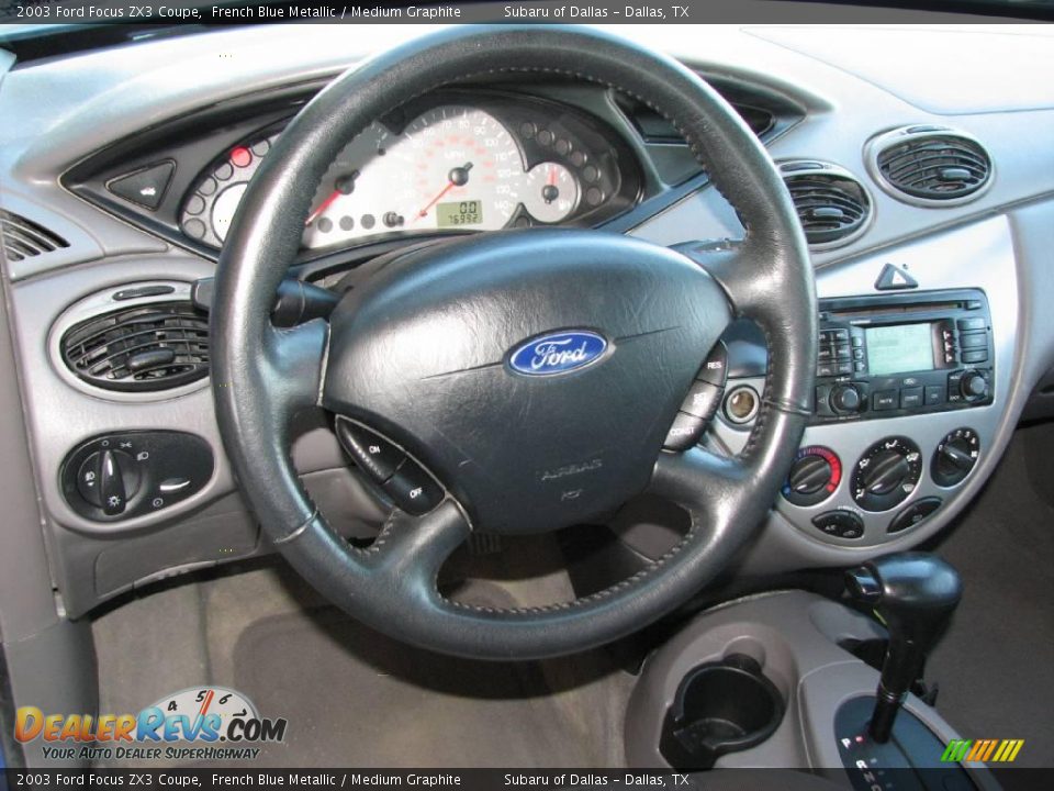 2003 Ford Focus ZX3 Coupe French Blue Metallic / Medium Graphite Photo #14