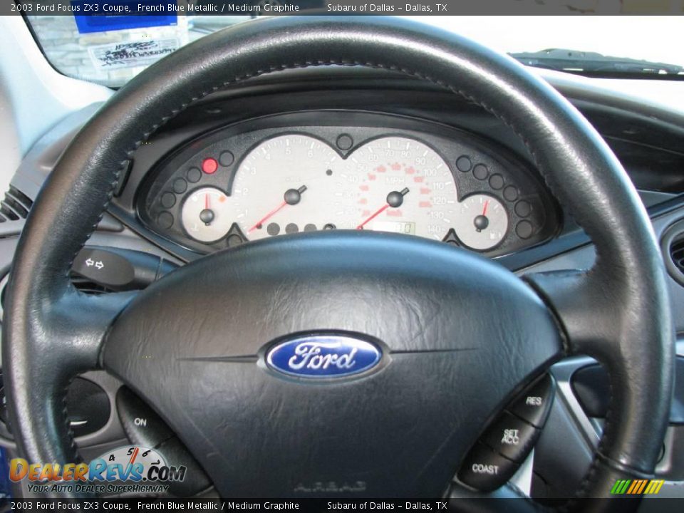 2003 Ford Focus ZX3 Coupe French Blue Metallic / Medium Graphite Photo #15