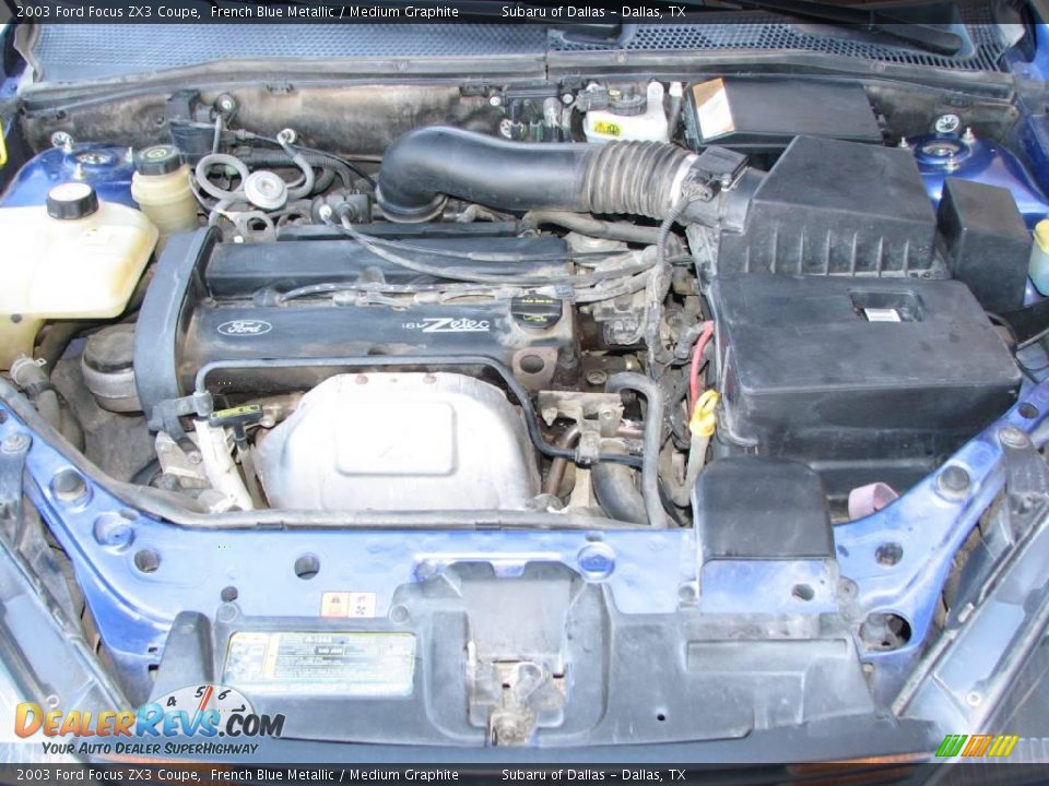 2003 Ford Focus ZX3 Coupe French Blue Metallic / Medium Graphite Photo #18