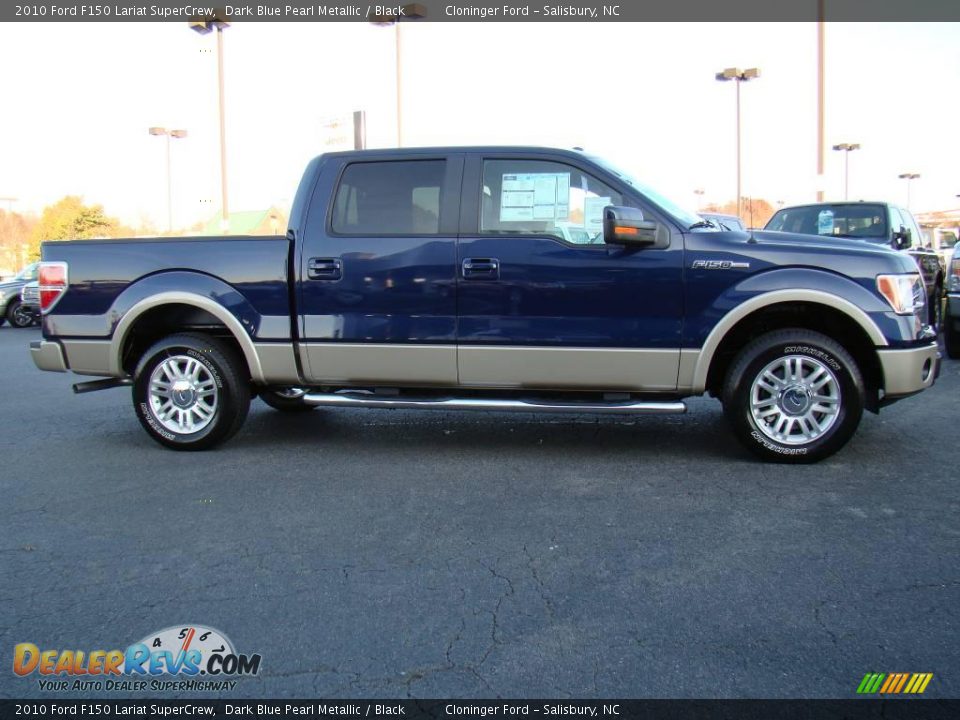 2010 Ford F150 Lariat SuperCrew Dark Blue Pearl Metallic / Black Photo #2
