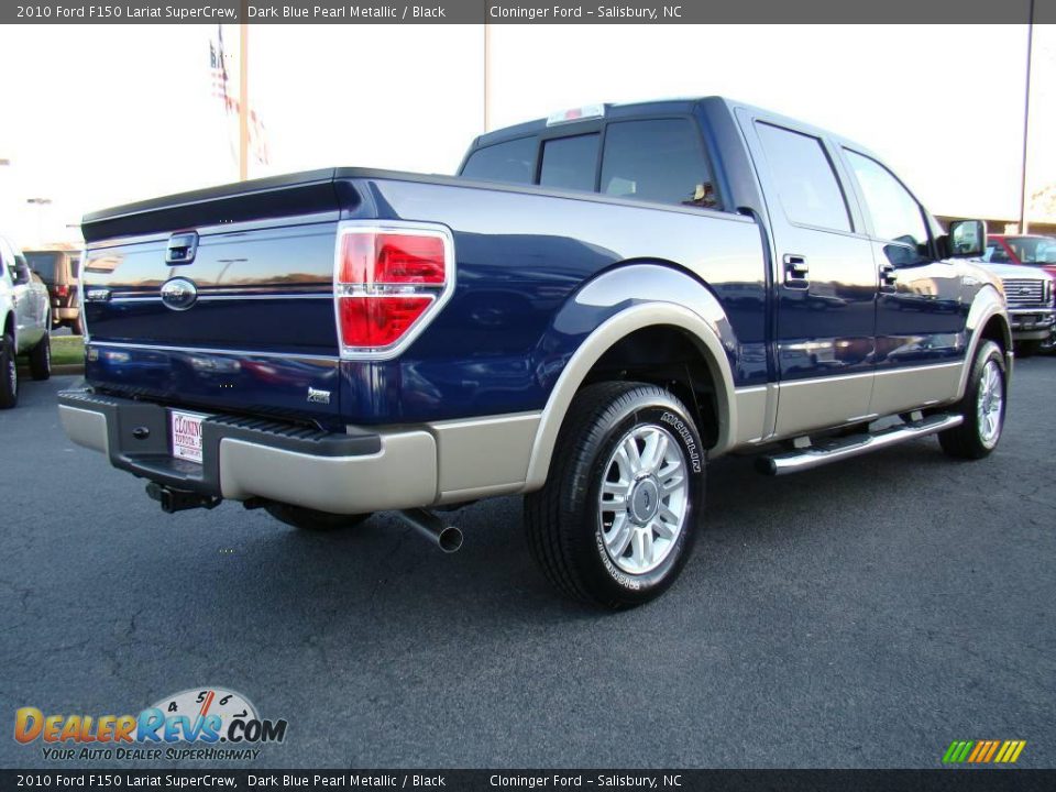 2010 Ford F150 Lariat SuperCrew Dark Blue Pearl Metallic / Black Photo #3