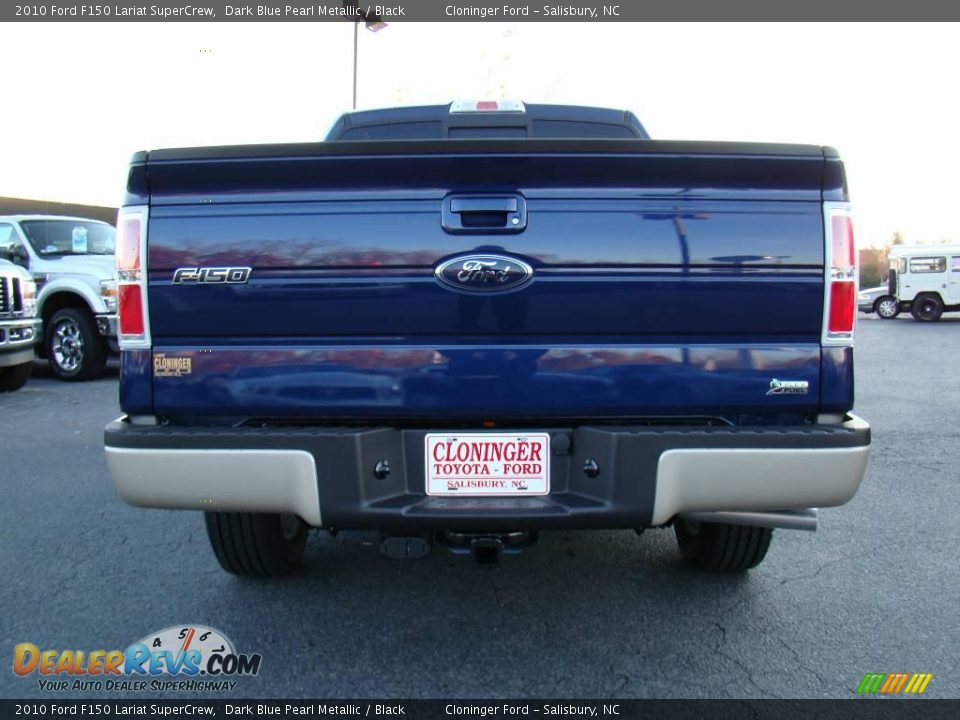 2010 Ford F150 Lariat SuperCrew Dark Blue Pearl Metallic / Black Photo #4