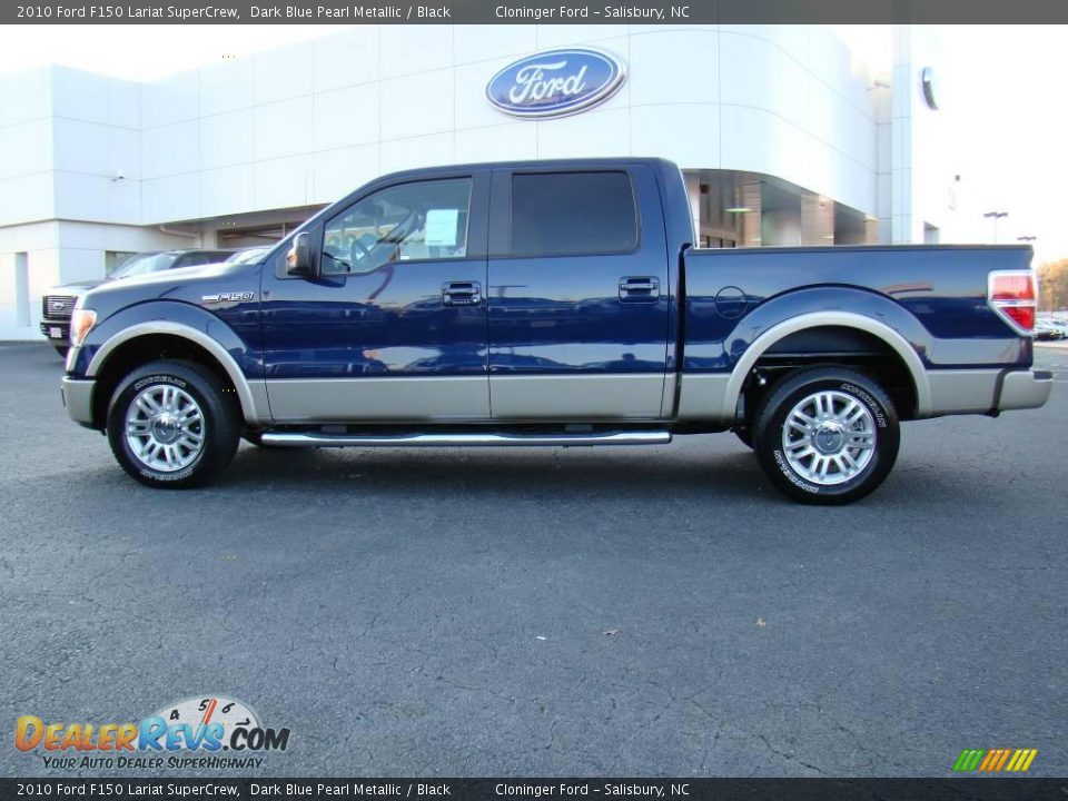 2010 Ford F150 Lariat SuperCrew Dark Blue Pearl Metallic / Black Photo #5