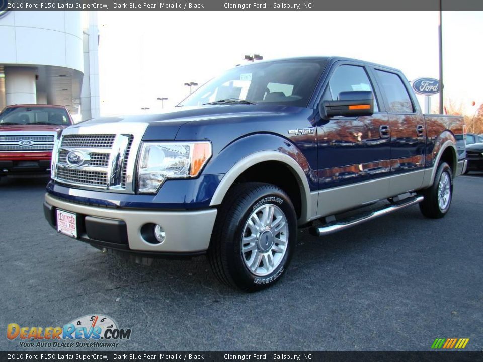 2010 Ford F150 Lariat SuperCrew Dark Blue Pearl Metallic / Black Photo #6