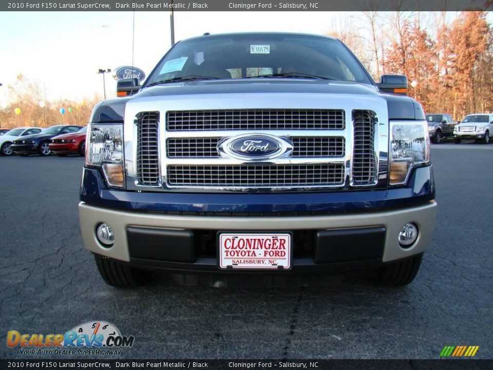 2010 Ford F150 Lariat SuperCrew Dark Blue Pearl Metallic / Black Photo #7