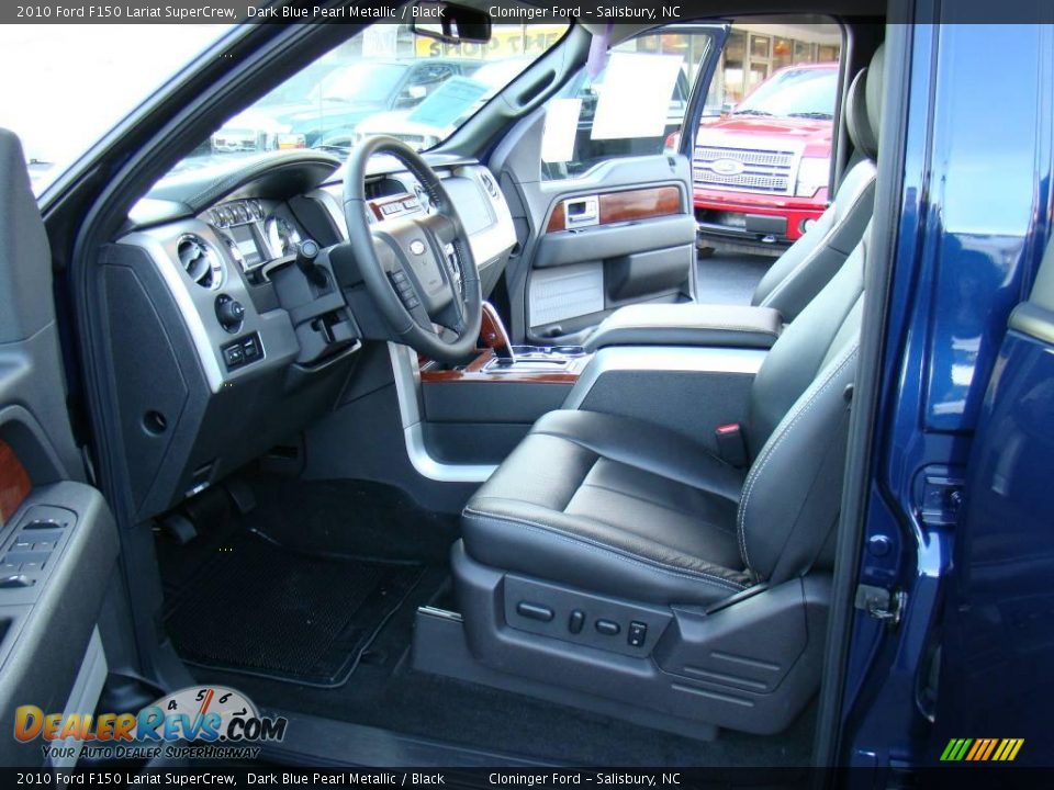 2010 Ford F150 Lariat SuperCrew Dark Blue Pearl Metallic / Black Photo #8