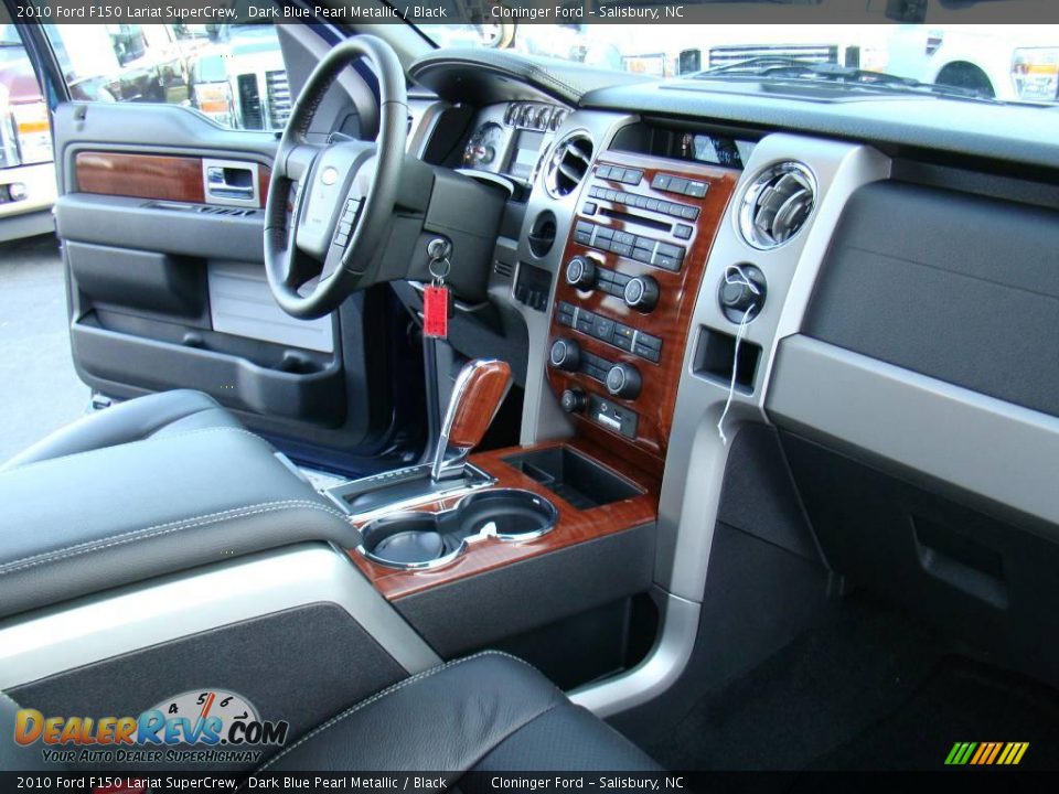 2010 Ford F150 Lariat SuperCrew Dark Blue Pearl Metallic / Black Photo #13
