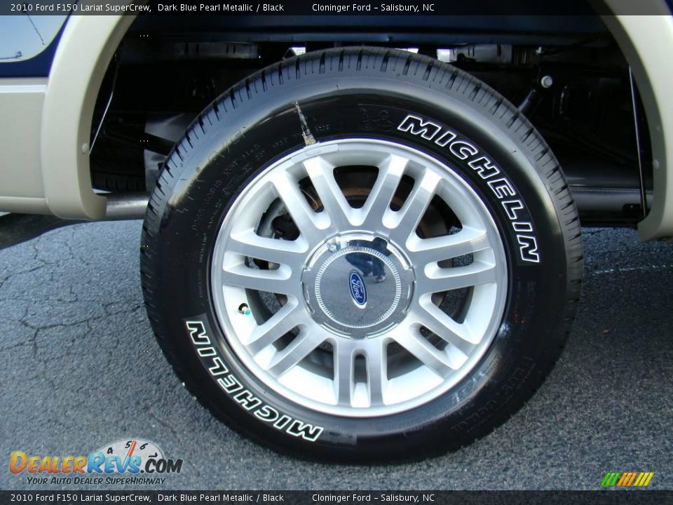2010 Ford F150 Lariat SuperCrew Dark Blue Pearl Metallic / Black Photo #16